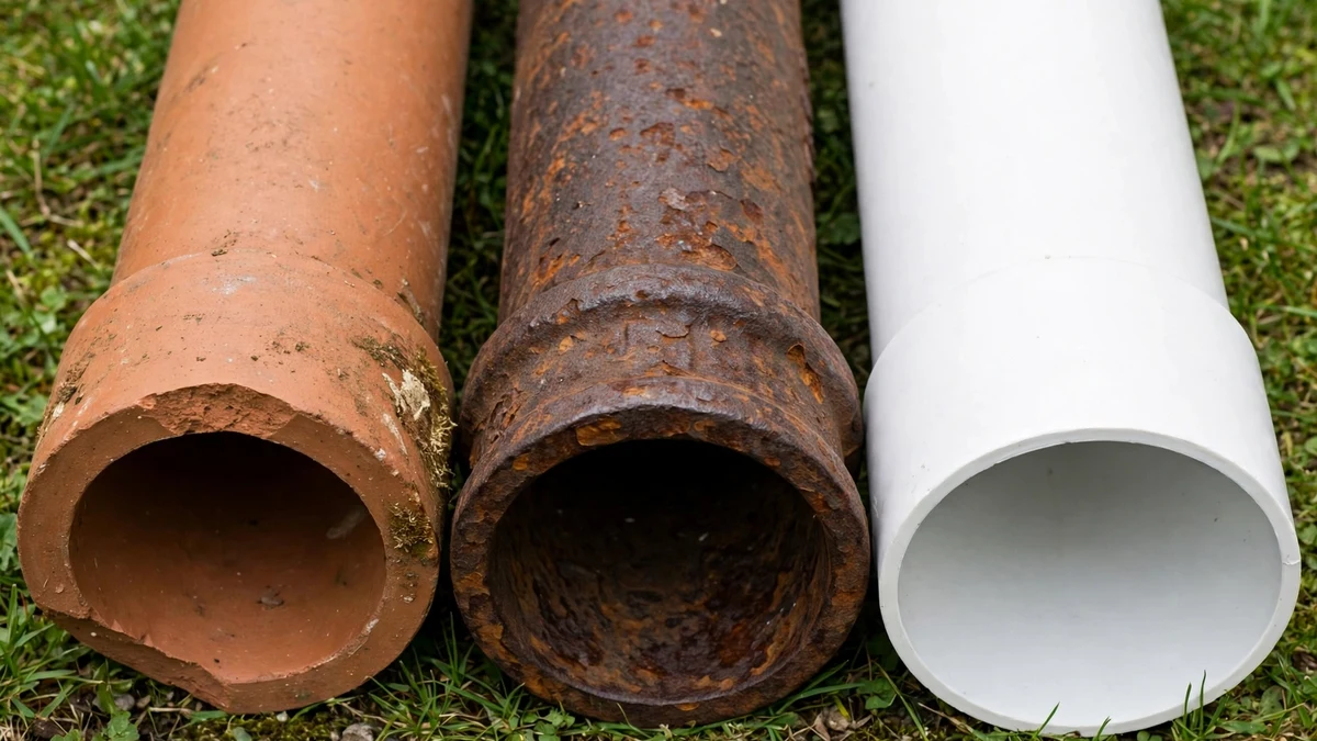 Clay vs Cast Iron vs PVC Sewer Pipes