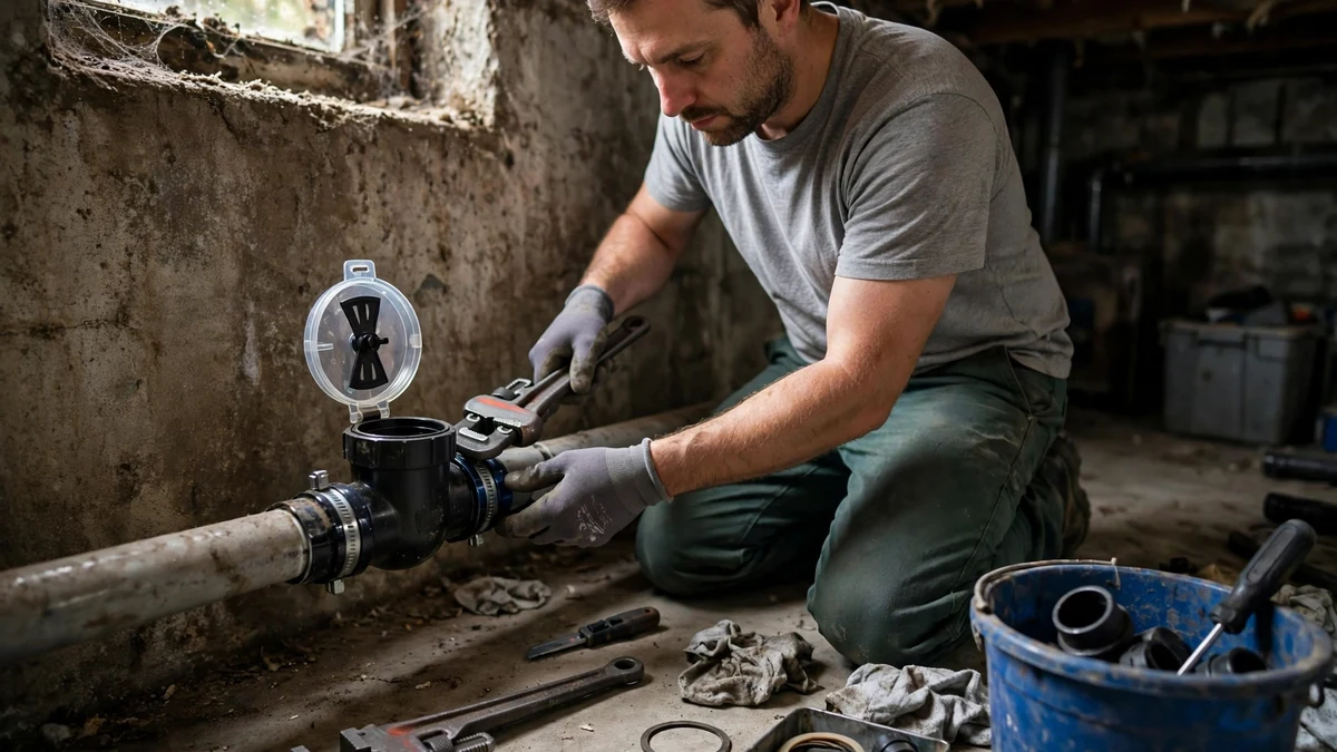 Backwater Valve Installation in Maine